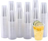 🥤 500 pack of 9 oz clear plastic cups for cold drinks - disposable party cups logo