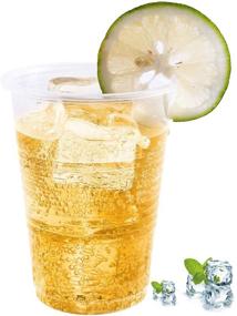 img 3 attached to 🥤 500 Pack of 9 oz Clear Plastic Cups for Cold Drinks - Disposable Party Cups