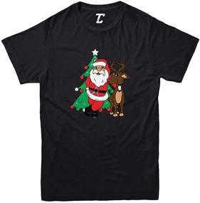 img 2 attached to Tcombo Santa Reindeer Boys' Christmas T Shirt: Tops, Tees & Shirts Collection