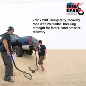 img 3 attached to 💪 Bubba Rope Power Stretch 7/8” x 20 ft. Восстановительная веревка - Высокопрочная веревка для буксировки автомобилей: Прочность на разрыв 28,600 фунтов - Синего цвета.