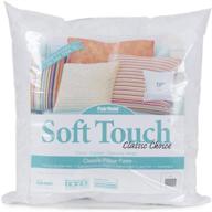 🛏️ soft touch pillow - fairfield st18b, 18x18, white logo