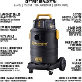 img 2 attached to 🧹 Highly Efficient Vacmaster Pro 8 Gallon Wet/Dry Vac with Certified Hepa Filtration