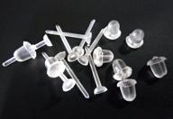 🔍 100 pieces/50 pairs of yoyostore 3mm invisible plastic earrings blank pins: perfect diy findings for tiny head studs! logo