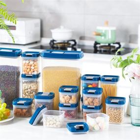 img 2 attached to 🍽️ 6-Piece JOYBOS Food Storage Containers Set - Airtight Canisters for Kitchen Counter, Sugar Cereal Snack Flour Storage with Lids, BPA-Free, Air-Tight Sealable Bins for Pantry Organization