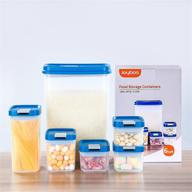 🍽️ 6-piece joybos food storage containers set - airtight canisters for kitchen counter, sugar cereal snack flour storage with lids, bpa-free, air-tight sealable bins for pantry organization логотип