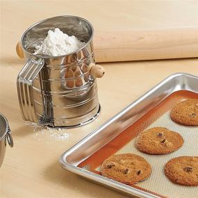 img 2 attached to Stainless Steel 5-Cup Hand Crank Flour Icing Sugar Sifter by Mrs. Anderson's Baking