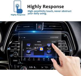 img 2 attached to 📱 LFOTPP 8 Inch Tempered Glass Car Navigation Screen Protector for Maxima Murano 2016-2021: Premium Protection for Infotainment Stereo Display