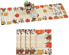 img 4 attached to ASPMIZ Thanksgiving Placemats Runners Decoration
