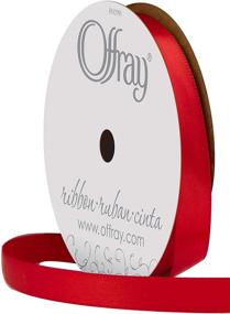 img 2 attached to 🎀 Red Single Face Satin Ribbon - Berwick Offray 062036, 3/8" Wide, 6 Yds