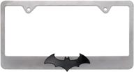 🦇 enhance your ride with the batman 3d black bat brushed license plate frame logo
