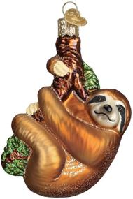 img 4 attached to Adorable Sloth Ornament: Old World Christmas Animal 🦥 Collection - Glass Blown Ornaments for Your Christmas Tree