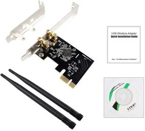 img 2 attached to 📶 High-Speed EDUP WiFi Card AC1200Mbps Dual Band PCIe Wireless Adapter with 2×6dBi External Antenna for Desktop