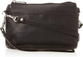 img 4 attached to 👜 Piel Leather Chocolate Shoulder Wristlet: Women's Handbags and Wallets