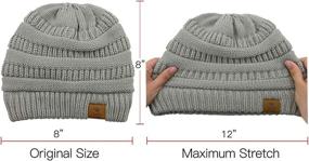 img 2 attached to 🧣 Durio Mens Womens Knit Beanie Hat - Winter Thick Solid Fleece Lined Unisex Skiing Beanies for Warmth