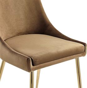 img 1 attached to 🪑 Modway Viscount Performance Velvet Upholstered Side Dining Chairs Set of 2, Gold Cognac - Elegant and Comfortable Seating for Your Dining Space