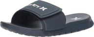 hurley fusion slide sandal black men's shoes and athletic logo