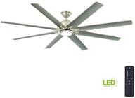 enhance your space with the home decorators collection kensgrove 72 in. brushed nickel led ceiling fan - remote included logo