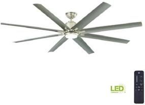 img 3 attached to Enhance Your Space with the Home Decorators Collection Kensgrove 72 in. Brushed Nickel LED Ceiling Fan - Remote Included