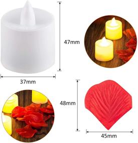 img 3 attached to 🌹 3000 PCS Artificial Silk Red Rose Petals and 20 PCS LED Candles: Perfect Romantic Night, Wedding, Event, or Party Decoration with Flameless Flickering Candle Ambiance