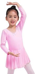 img 4 attached to Dancina Girls Skirted Leotard Ballet Dance Dress with Long Sleeves and Cotton Lining