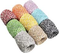 🎁 9 rolls multi-colored raffia paper twine string ribbon for gift wrapping, box packing, artworks, diy crafts, party favors, and embellishments - ljy logo