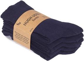 img 2 attached to 🧦 High Quality Bamboo Crew School Socks for Girls & Boys, Comfort Seam, 5 Pairs, Sizes: 3-5/6-8/9-11/12-14