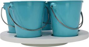 img 2 attached to Craft Storage Turntable by Modern Retro: The Ultimate Lazy Susan Art Craft Organizer in Aqua