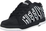 heelys boys' split sneaker, 👟 black/white, size 4 m us big kid logo