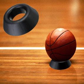 img 2 attached to 🏀 Plastic Display Holder for Basketball, Football, Soccer, and Rugby Balls