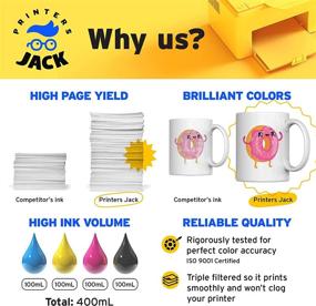 img 3 attached to 🖨️ Printers Jack 400ML Sublimation Ink for Epson C88 C88+ WF7710 ET2720 ET4700 ET15000 ET2760 ET2750 WF7820: Perfect Heat Press Transfer Ink for Mugs, Plates, Polyester Shirts, Phone Cases, and More!