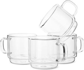 img 4 attached to 🍵 Insulated Stackable Tea and Cappuccino Glasses