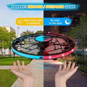 img 3 attached to LED Hand Drone for Kids' Fun - Handheld Mini UFO Flying Ball For Children, Adults, and Toddlers - Exciting Drone Toy for Boys and Girls Aged 6-12+ Years - Perfect Gift