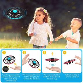 img 1 attached to LED Hand Drone for Kids' Fun - Handheld Mini UFO Flying Ball For Children, Adults, and Toddlers - Exciting Drone Toy for Boys and Girls Aged 6-12+ Years - Perfect Gift