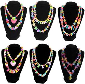 img 3 attached to TIHOOD 800PCS Bead Kids Set: Jewelry Making Craft Kit for Little Girls - DIY Necklaces, Bracelets, Children's Games - Perfect Gift for Kids. Jewelry Beads for Kids, Craft Bead Kit (Style1)