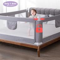 🛏️ extra long bed rails for toddlers, kids' full size bed guard, safety bedrail for children, infants bed fence with vertical lifting, bed safety barrier (80" l x 30” h) logo