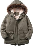 winter jacket windbreaker parka green boys' clothing for jackets & coats logo