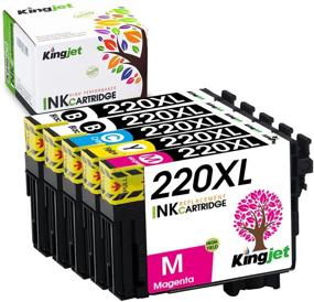 img 4 attached to 🖨️ Improved Kingjet Ink Cartridge Replacement for Epson 220XL 220 T220XL T220 - Compatible with Workforce WF-2630 WF-2650 WF-2660 WF-2750 WF-2760 & Expression Home XP-320 XP-420 XP-424 (5 Pack)