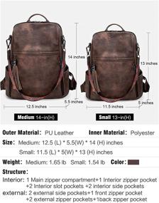 img 2 attached to 👜 FadEon Designer Convertible Handbags & Wallets: Women's Fashion Shoulder Backpack