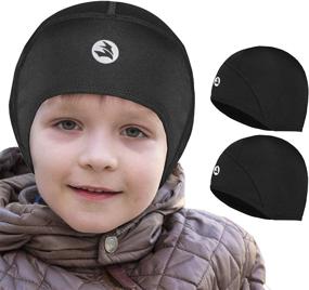 img 4 attached to EMPIRELION Kids Thermal Helmet Liner: Ultra-Light Teens Skull Cap with Ears Cover - Perfect Beanie for Child Running Hats (Boy & Girl)