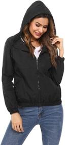img 4 attached to 🧥 Women's Waterproof Windbreaker - Irevial Lightweight Drawstring Jacket