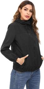 img 1 attached to 🧥 Women's Waterproof Windbreaker - Irevial Lightweight Drawstring Jacket