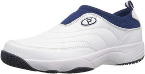 img 4 attached to Durable M3850 Leather 2X Wide Men's Sneaker Shoes: Resistant Loafers & Slip-Ons