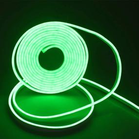 img 1 attached to Rextin 16.4ft Dimmable Green LED Light Strip with Flexible Silicone, Perfect for DIY Indoor & Outdoor Sign Letters, Kitchens, Clubs, Shopping Malls, and Holiday Events (Green)