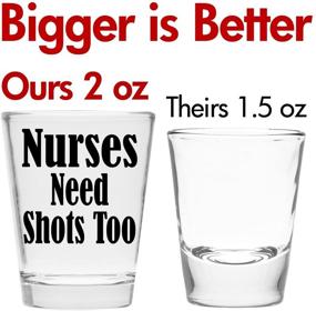 img 2 attached to 🥃 Nurse Shot Glass - Celebrate Nurses with Shots! Perfect RN Gift for Female and Male Nurse's Day or Graduation. Affordable and Hilarious Gift under $10!