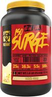 🍌 enhanced mutant iso surge - a premium whey protein isolate with rapid absorption for quick protein delivery to muscles. 13 indulgent gourmet flavors - banana cream variant logo