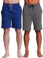 cyz men's sleep & lounge shorts black/charcoal, pack of 2, xl size logo