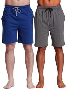 img 1 attached to CYZ Men's Sleep & Lounge Shorts Black/Charcoal, Pack of 2, XL Size
