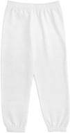 leveret boys sweatpants in classic white: premium boys' clothing and pants logo