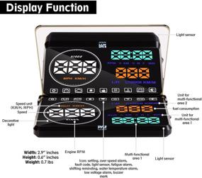 img 2 attached to 🚗 Универсальный прожектор экрана монитора для автомобиля с головной панелью на лобовое стекло размером 5,5 дюйма - экран HUD с показателем скорости автомобиля и мониторингом диагностической системы, подключение и воспроизведение, температура воды, напряжение, указатель уровня топлива - Pyle