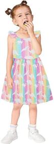 img 2 attached to 👗 Vintage Flutter Sundress for Toddler Girls' Clothing in Dresses